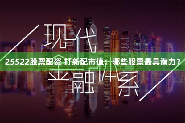 25522股票配资 打新配市值：哪些股票最具潜力？